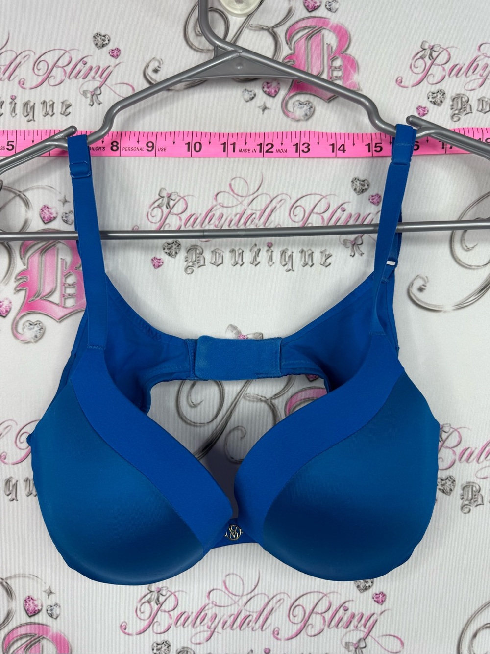 Victoria's Secret very sexy push up royal blue 32B Smooth Blue T-Shirt Bra